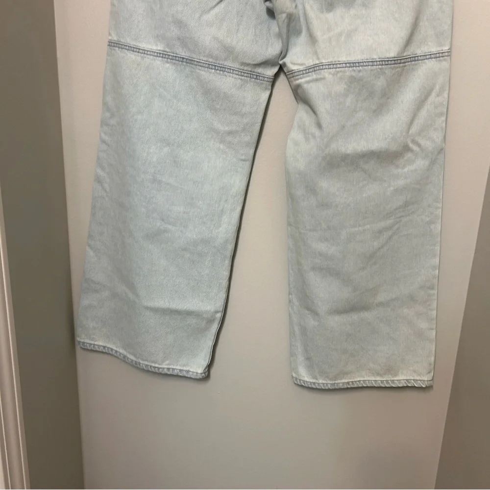 Forever 21 Women 30 Mom Low‎ Rise Light Wash Denim Baggy Buckled Jeans EUC Boho
